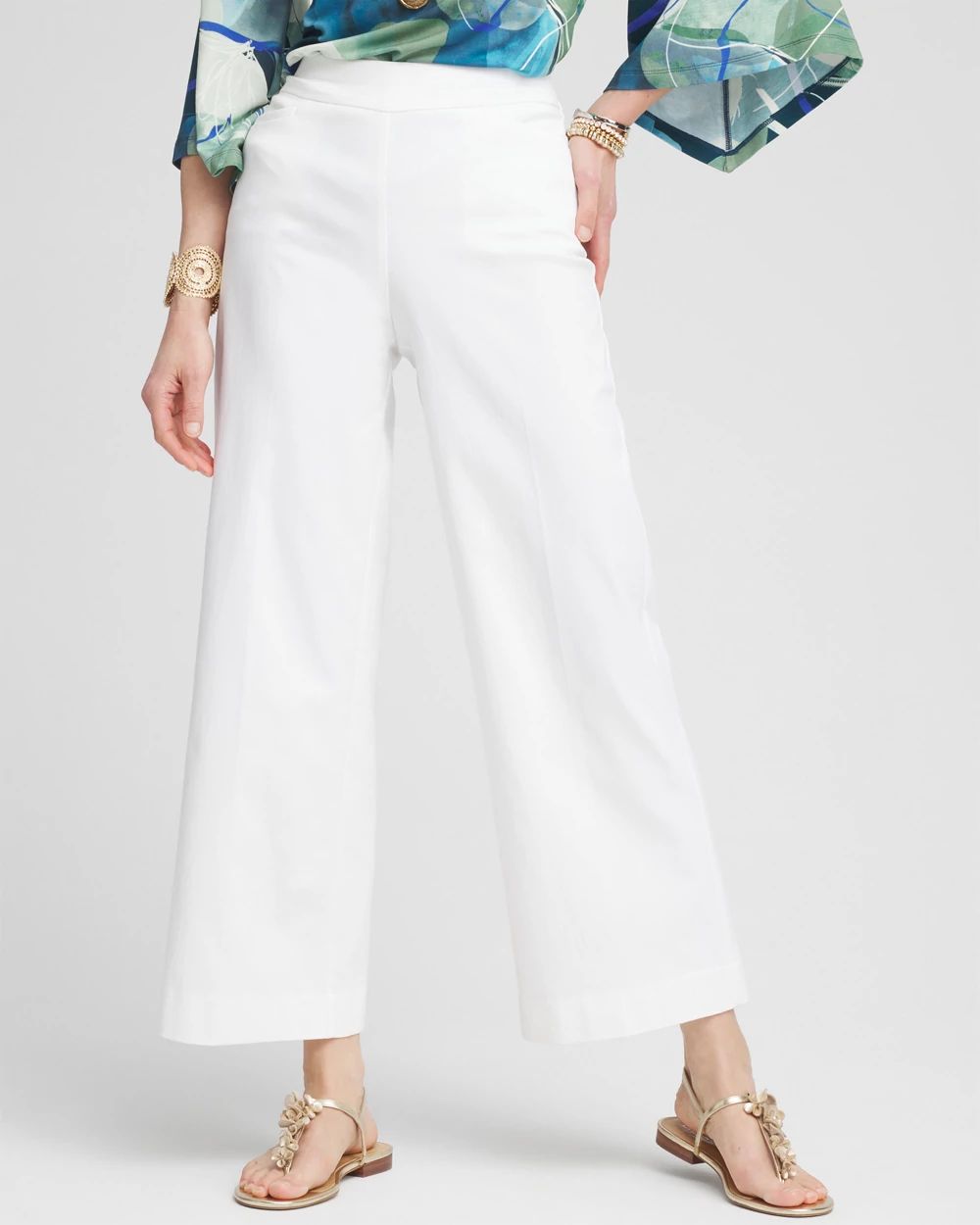 Petite Brigitte Wide Leg Cropped Pants | Chico's